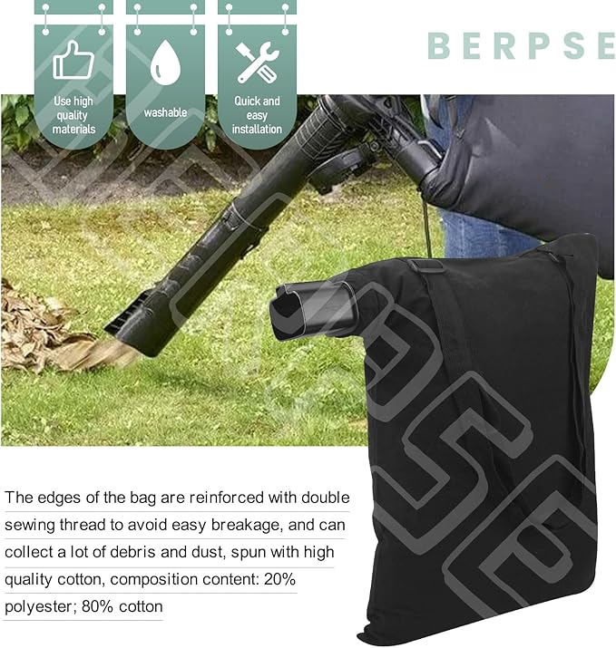 5140125-95 Leaf Blower Vacuum Shoulder Bag Replaces 5140117-99, for Black & Decker 3-in-1 Electric Leaf Blower, Fits Model BV2900 BV3100