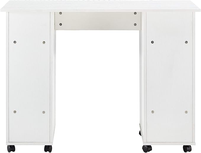 NicBex Laik-DW-00012-DX Desks, 41.73" W x 17.72" D x 31.5" H, White