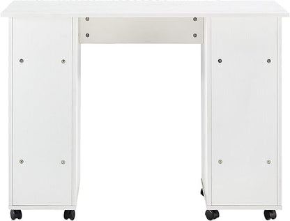 NicBex Laik-DW-00012-DX Desks, 41.73" W x 17.72" D x 31.5" H, White
