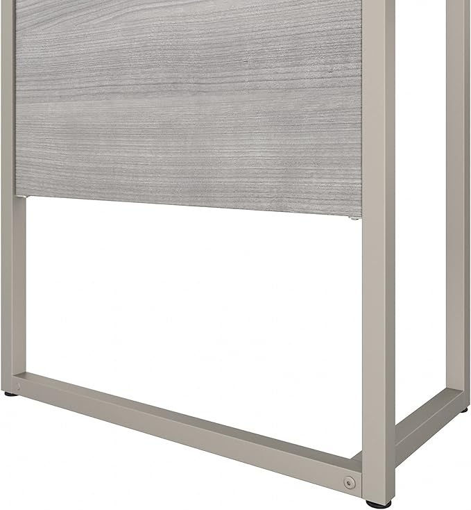 Bush Business Furniture Hybrid Desk Return/Bridge, 42W x 24D, Platinum Gray