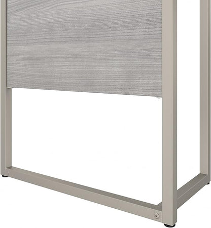 Bush Business Furniture Hybrid Desk Return/Bridge, 42W x 24D, Platinum Gray