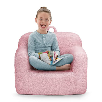 Delta Children Cozee Sherpa Chair, Pink