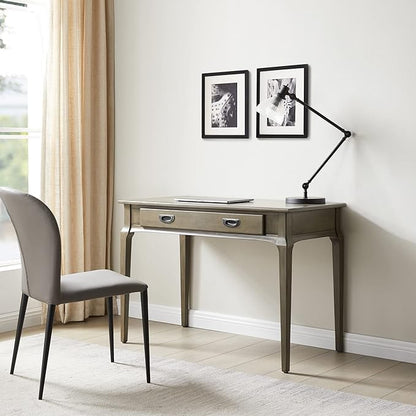 Leick Home 22400-GR Stratus Laptop Computer Desk with Drop Front Keyboard Drawer, Smoke Gray