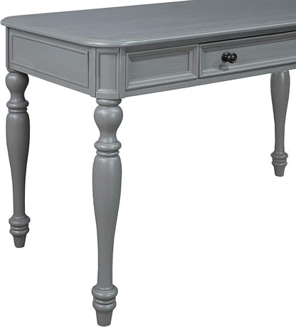 OSP Home Furnishings Country Meadows 48 Inch Writing Desk with Drawer, Plantation Grey