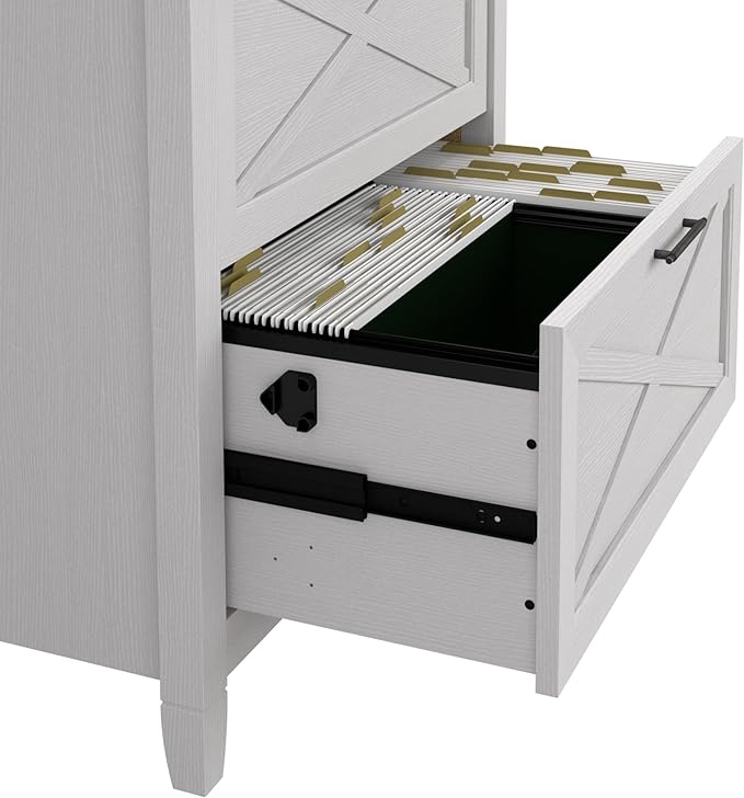 Bush Furniture Key West Lateral File Cabinet, Modern Farmhouse 2 Drawer File Cabinet for Home Office