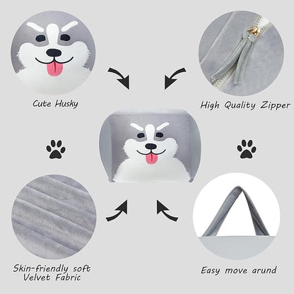 Anzitinlan Bean Bag Chair for Toddler Bedroom, Stuffed Animal Storage, Kids Toy Storage Organizer, Extra Large Size, Velvet Super Soft Cover Only