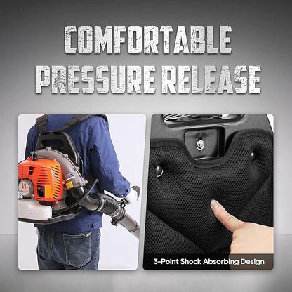 Leaf Blower by KASEI, 43CC 2-Stroke Backpack Gas Powered Leaf Blower, 200MPH Wind Speed & 530CFM Air Volume, EPA Certified Blowers for Lawn Care