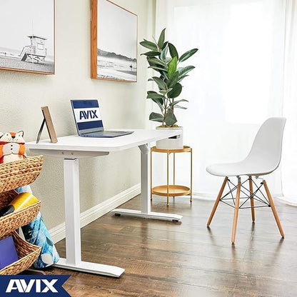 AVIX Whole Piece Electric Standing Desk, 48 x 24 Inches Height Adjustable Desk, Sit Stand Desk Home Office Desks, Black