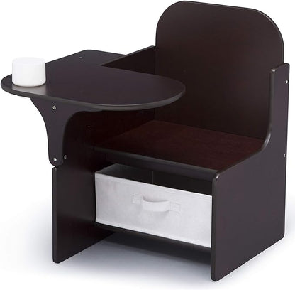 Delta Children MySize Chair Desk With Storage Bin, Dark Chocolate