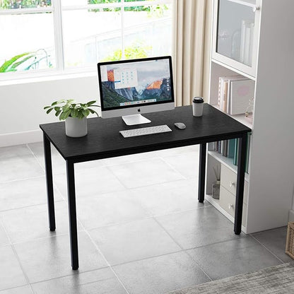 soges 47 inches Desk Computer Desk Home Office Table Writing Desk Study Table Computer Workstations Black GCP2AC3-120BK