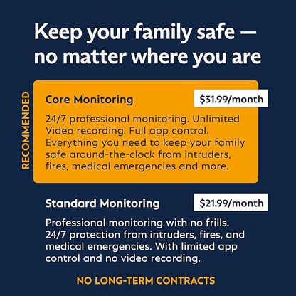 SimpliSafe 12 Piece Wireless Home Security System w/HD Camera - Optional 24/7 Professional Monitoring - No Contract - Compatible with Alexa and Google Assistant, White