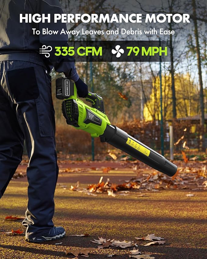 Leaf Blower Cordless with Battery and Charger - Anykit 20V Electric Leaf Blower 2 Speed Modes, Blower Cordless Battery Leaf Blower for Clearing Deck Sidewalk Driveway