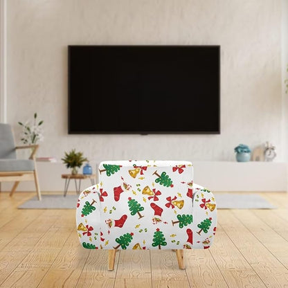 FKELYI Christmas Tree Easy Going Stretch Sofa Slipcover Washable Sofa Couch Cover Comfortable Furniture Protector with Elastic Bottom S