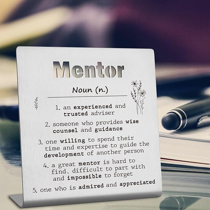 Afterprints Mentor Gifts for Women Men Thank You Gifts For Mentor Leaving Going Away Retirement Appreciation Boss, Coworker, Teacher, Counselor, Coach Office Desk Decor XLK04