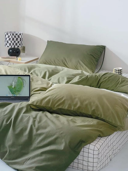 Gradient Green Comforter Set Ombre White Green Bedding Set Cal King Women Aesthetic Comforter 3 PCs Green Color Bed Comforter Set California King Gradient White and Green Comforter Set