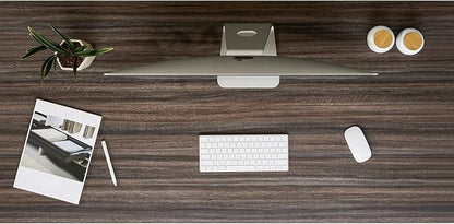 Kaboon Universal Tabletop 59.1"x23.62", Solid One-Piece Melamine Table Top, Double Desk L-Desk DIY, Home and Office Countertop,Eucalyptus/Dark Walnut