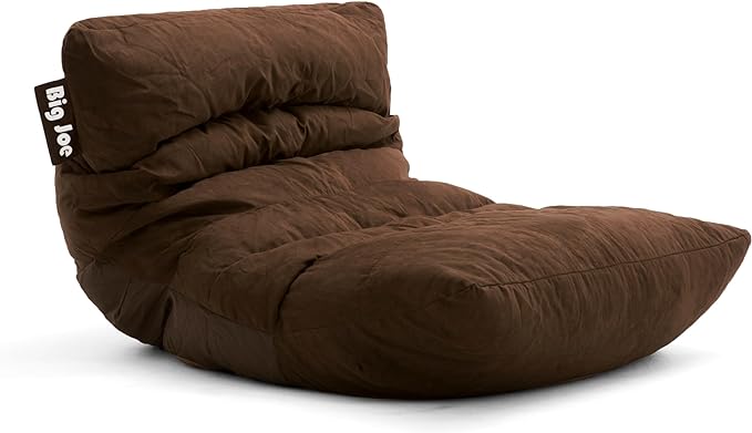 Big Joe Roma Bean Bag Chair, Chocolate Plush, Soft Polyester, 3 feet