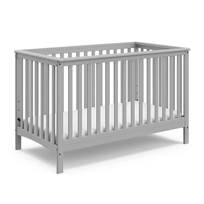 Storkcraft Hillcrest 4-in-1 Convertible Crib (Pebble Gray) - Converts to Daybed, Toddler Bed, and Full-Size Bed, Fits Standard Full-Size Crib Mattress, Adjustable Mattress Support Base
