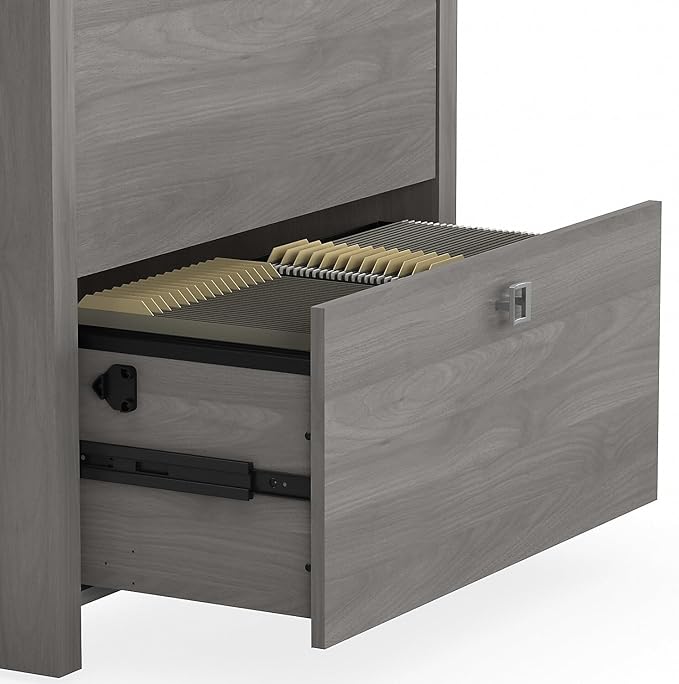 Office by kathy ireland Echo 2-Drawer Lateral File Cabinet, Letter/Legal, Modern Gray, 32-inch (KI60402-03)