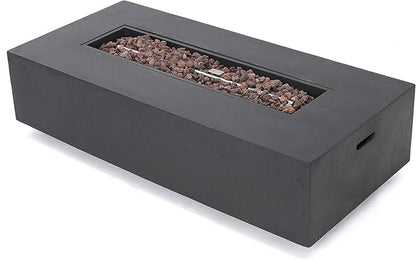 Christopher Knight Home Cape Coral Outdoor Chat Set with Fire Table, 5-Pcs Set, Khaki / Dark Grey