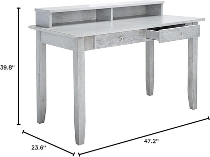 SAFAVIEH Home Collection Winsome Dark Grey 2-Drawer Office Living Room Bedroom Study Foyer Writing Desk DSK1402B, 0