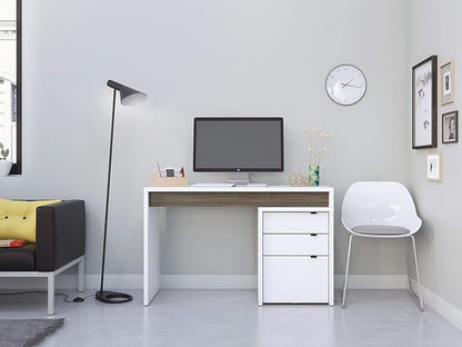Nexera 211348 Reversible Office Desk Panel, White & Bark Grey