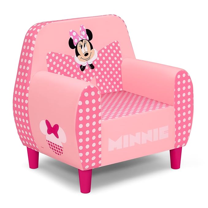 Delta Children - Disney Minnie Mouse Foam Chair for Kids, Pink