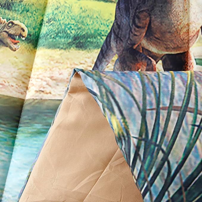 WINLIFE Dinosaur Bedding Full Comforter Set - Super Soft & Fun Jurassic Dino Pattern Bedding Comforter Set All Seasons for Boys Teens - Easy Wash Bed Set, 3D Dinosaur Print