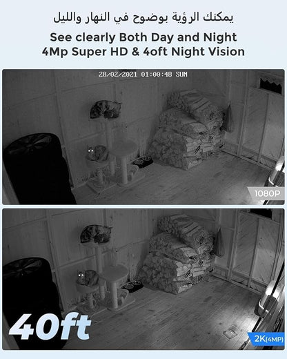 REOLINK Indoor Security Camera, 2.4/5 GHz WiFi, 5MP 360 Degree Pet Camera with Auto Tracking, Person/Pet Detection, Local Storage, 2 Way Talk, Ideal for Baby/Dog Monitor, Plug-in, E1 Pro 2 Pack (New)