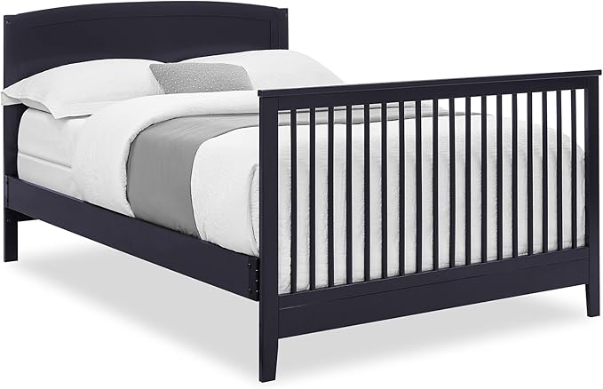 Delta Children Campbell 6-in-1 Convertible Crib - Greenguard Gold Certified, Midnight Grey