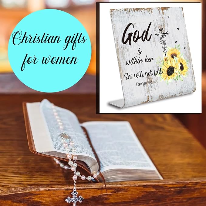 Religious gifts for Women Friends Prayer Room Decor for Office Desk Scripture Inspirational Home Decor Gifts for Her, Mom,Sister, Friends, Coworker Birthday Gifts for Women Catholic XUV02
