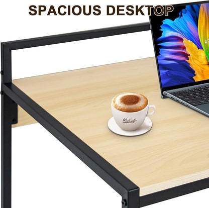 42 inches Computer Desk, Home Office Desks, Small Desk for Bedroom, Modern Simple Style Laptop Table, Study Student Writing Desk, Nature