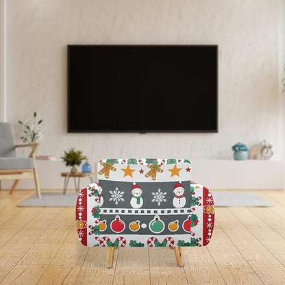 FKELYI Christmas Sofa Furniture Protector for Indoor Easy Going Stretch Sofa Slipcover Non-Slip Sofa Slicpovers Washable Sofa Couch Cover S