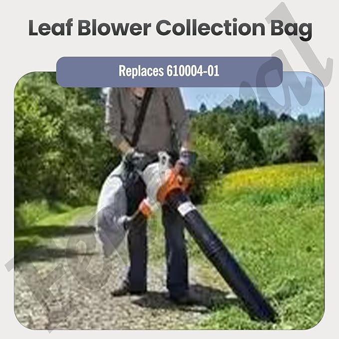 Leaf Blower Vacuum Leaf Bags 610004-01 Compatible with Black & Decker BV-003 BV1000 Fits BV1000 BV1500 BV2000 BV2100 BV2500 BV2500-AR BV2500-B2 BV2500-B2C