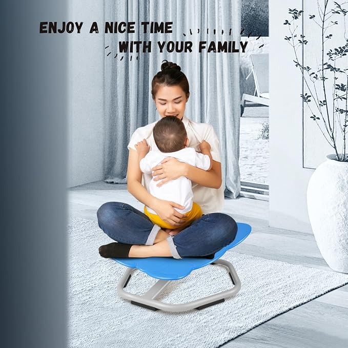 Elephant Kids Swivel Chair, Seat and Spinning Chair, Body Coordination Training Chair, Dark Blue Non Slip Sensory Toys 360° Spinning Chair for Autistic Kids Aged 3+, Improving Kid's Physical Fitness