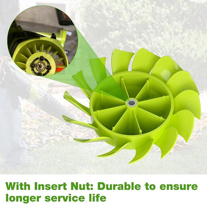 529437003/529437004/529437001 Blower Fan Blade for Ryobi 18 Volt/Homelite Blower Fan P2108 P21081 P21081VN P21081VNM (W/Insert Nut