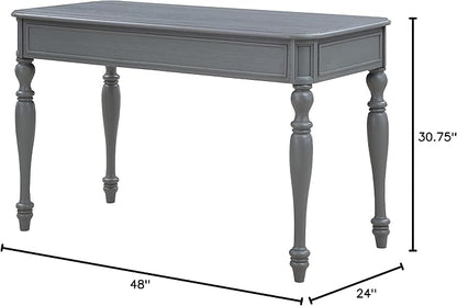 OSP Home Furnishings Country Meadows 48 Inch Writing Desk with Drawer, Plantation Grey