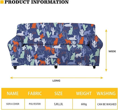 FKELYI Red Christmas Sofa Couch Cover for Indoor Non-Slip Furniture Protector Easy Going Stretch Sofa Slipcover Washable Sofa Slipcovers L