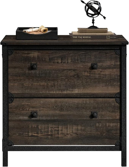 Sauder Steel River Lateral File, L: 30.08" x W: 20.75" x H: 29.53", Carbon Oak Finish