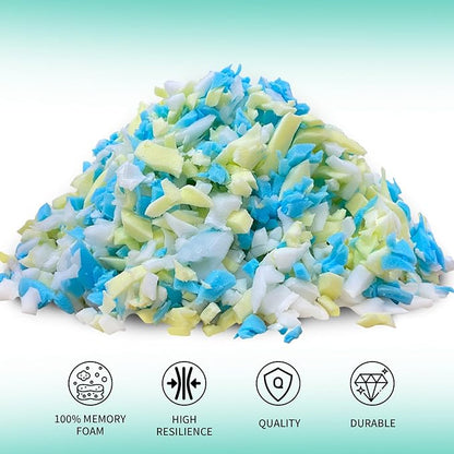 5lbs Shredded Memory Foam Filling for Bean Bag Filler, Premium Soft Filling,without Added Gel Particles,Very Suitable for Filling Bean Bags and Pillows