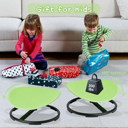 Swivel Sensory Spinning, Autism Children's Chair, Boost Balance in Kids,Non-Slip, Green