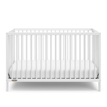 Graco Teddi 5-in-1 Convertible Crib (White) – GREENGUARD Gold Certified, Converts to Daybed, Toddler & Twin Bed with Headboard and Footboard, Adjustable Mattress Height