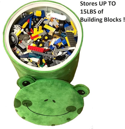 Storl Organizer Storage Stool for Toy and Cloth and Kids Stool (Monkey, 12Wx13H)