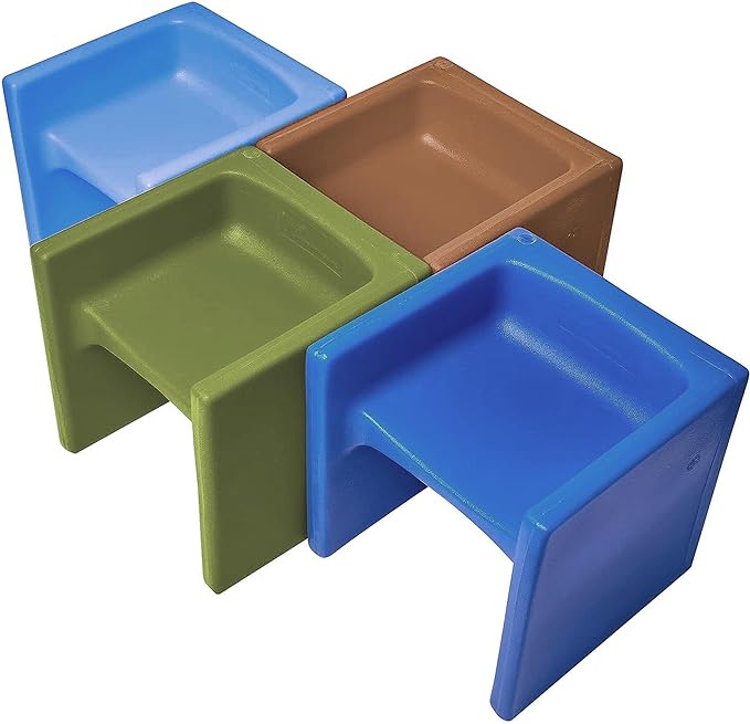 Children's Factory Woodland Set of 4 Cube Chairs