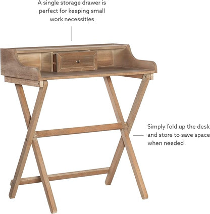 Linon Home Décor Griffin Gray Wash Folding Desk, Grey