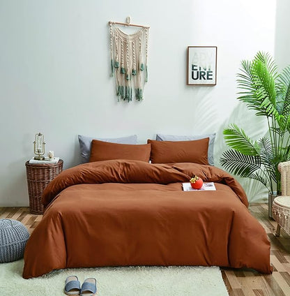 Pumpkin Comforter Queen Pumpkin Color Bedding Set 3 Pieces Cinnamon Comforter Sets 1 Queen Comforter (90x90 inches) with 2 Pillowcases (20x26 inches)