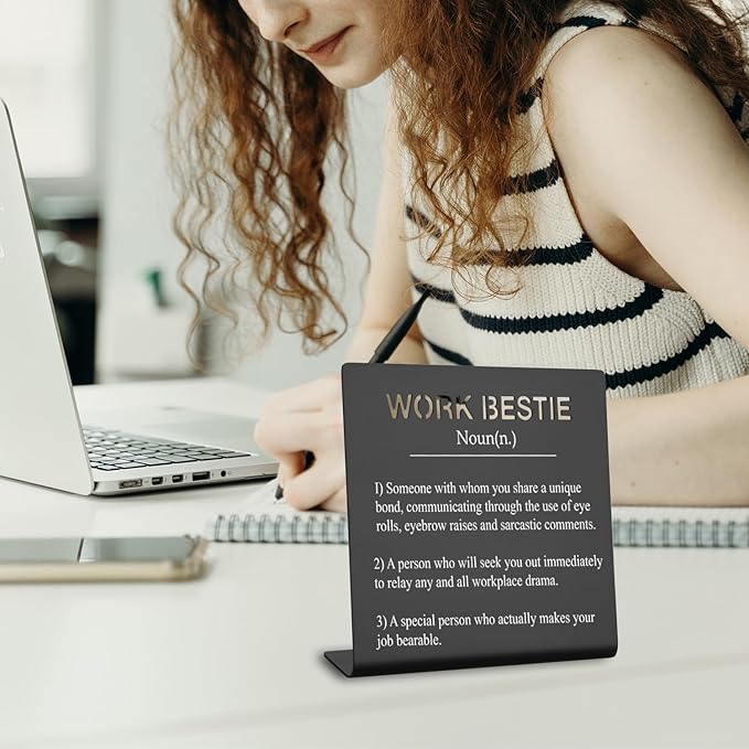 Office Gift For Work Bestie Gifts for Work Friends Women Best Coworkers Retirement Leaving Farewell Going Away New Job Gifts for Colleague Coworker Colleague to Friend Gifts (black) XLK07