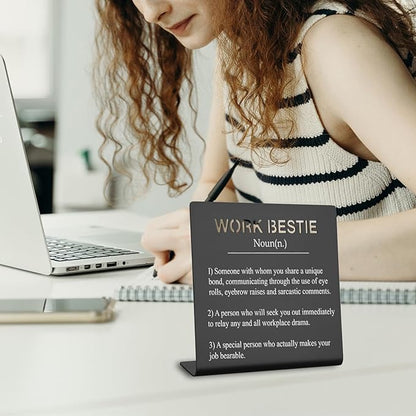 Office Gift For Work Bestie Gifts for Work Friends Women Best Coworkers Retirement Leaving Farewell Going Away New Job Gifts for Colleague Coworker Colleague to Friend Gifts (black) XLK07