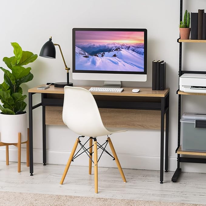 IRIS OWDN-1252 Computer Desk with Organizer and Cable Tray, 45" - Rustic, Wood