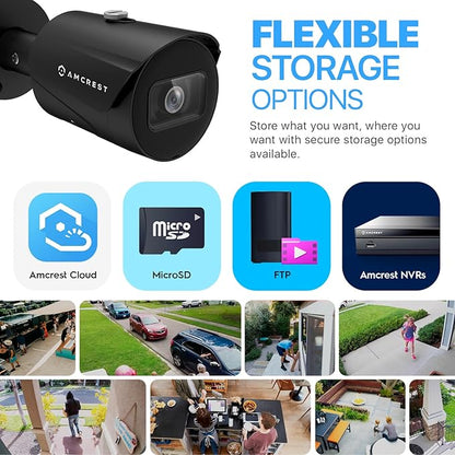 Amcrest UltraHD 5MP Outdoor POE Camera 2592 x 1944p Bullet IP Security Camera, Outdoor IP67 Waterproof, 103° Viewing Angle, 2.8mm Lens, 98.4ft Night Vision, 5-Megapixel, IP5M-B1186EB-28MM (Black)